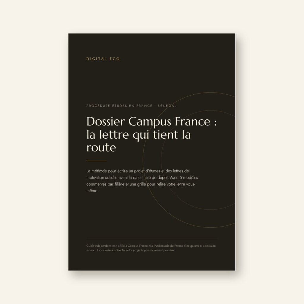 Dossier Campus France : la lettre qui tient la route — couverture