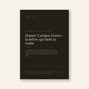 Dossier Campus France : la lettre qui tient la route — couverture